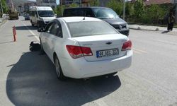 Malatya’da Duvara Çarpan Otomobil Alev Aldı!