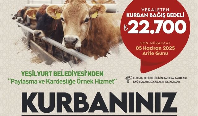 Yeşilyurt Belediyesi'nden Kurban Bayramı’nda Anlamlı Dayanışma Çağrısı