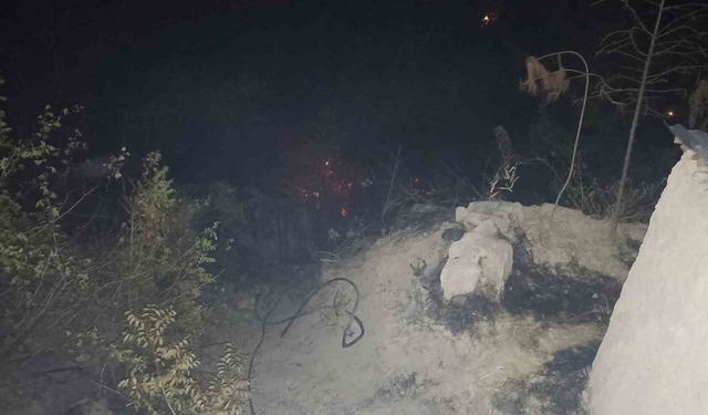 Darende'de Bahçede Çıkan Yangın Korkuttu