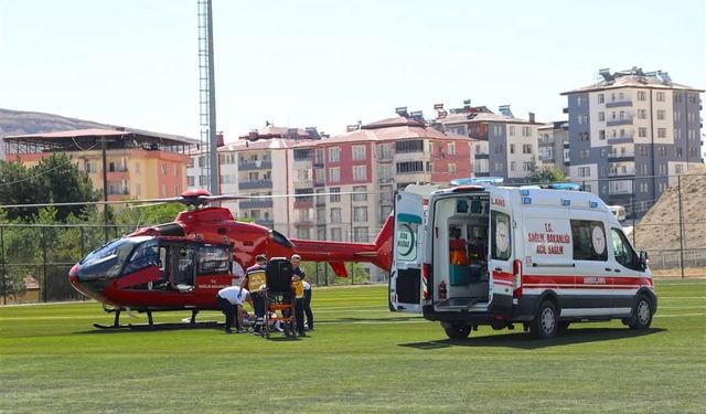Malatya Darende’de 80 Yaşındaki Hasta İçin Ambulans Helikopter Seferber Oldu